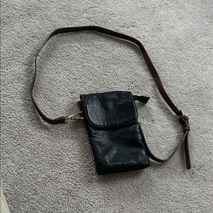 Small minicat  leather crossbody bag